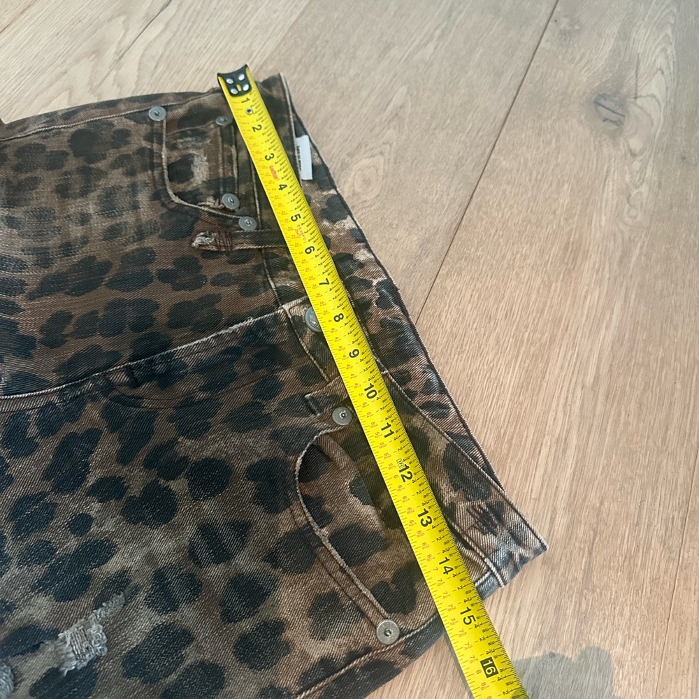 Leopard Print Women's R13 Edgy Rustic Jeans - Picture 5 of 10